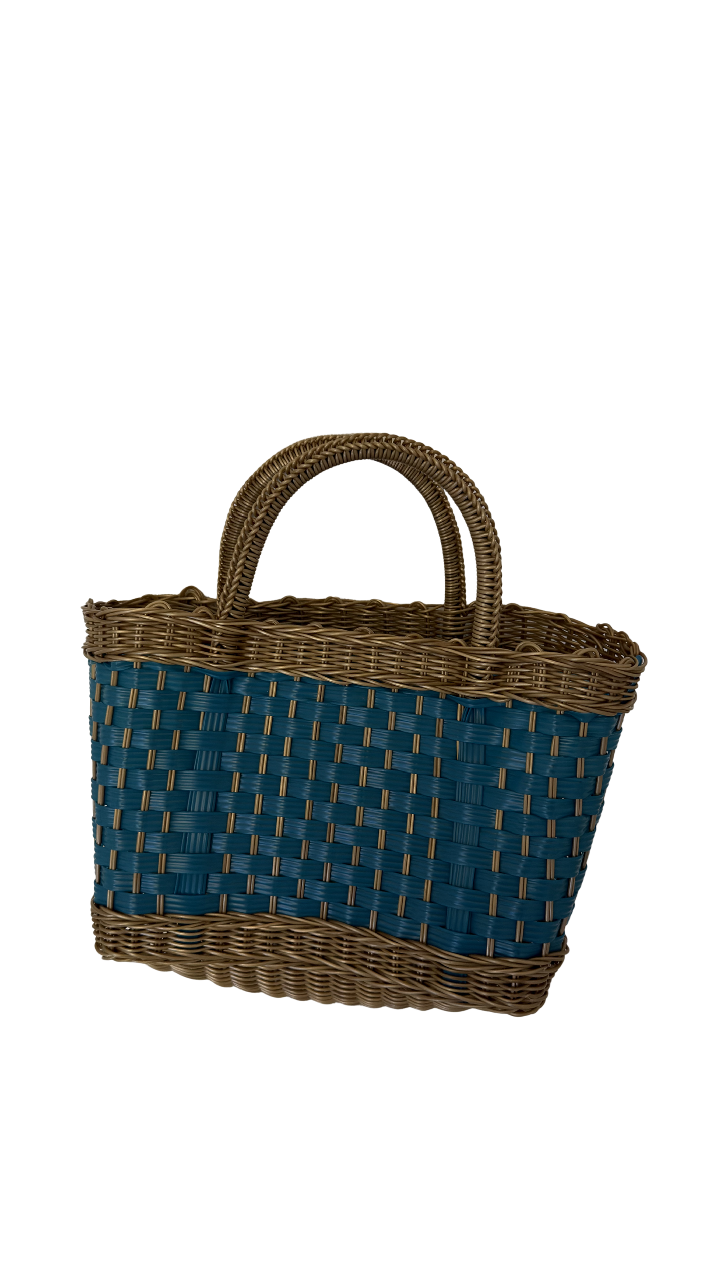 Medium Blue and Brown Bag