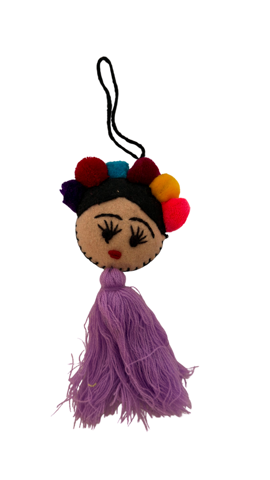 Frida Kahlo Purple Pendant