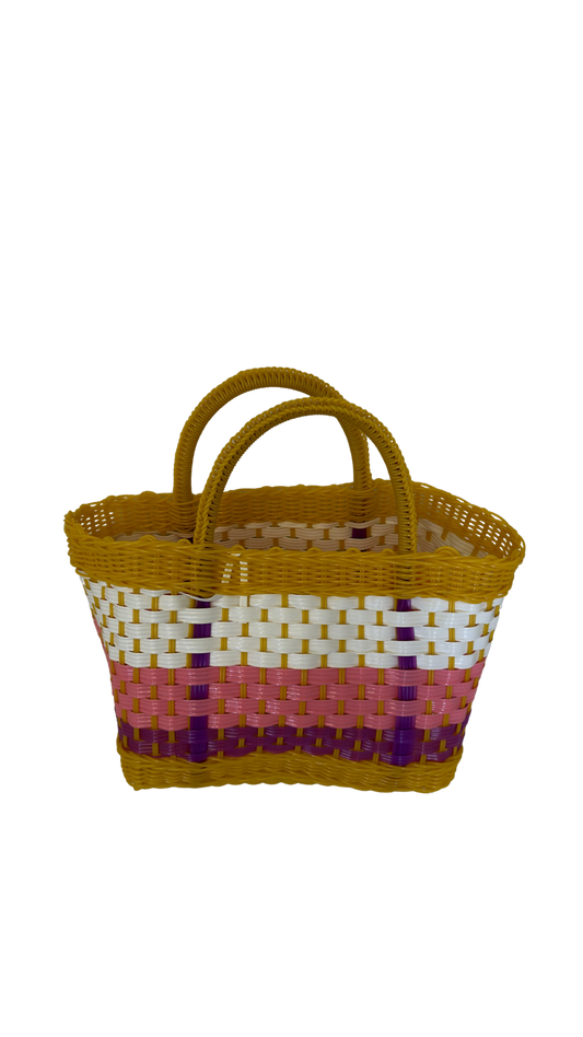 Medium Yellow, White, Pink and Purple Bag
