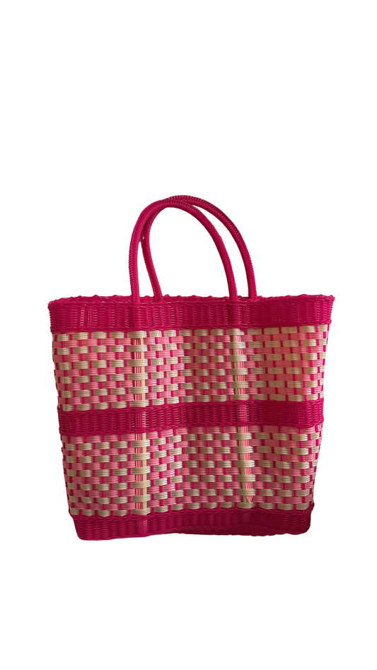 Extra Large White and Bright Red Bag