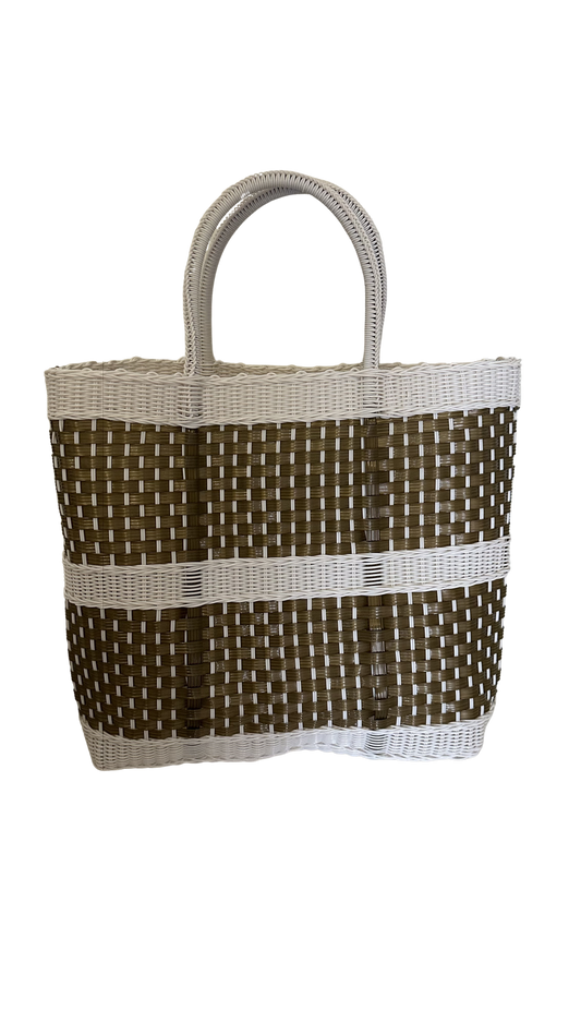 Extra Large White and Gold Bag