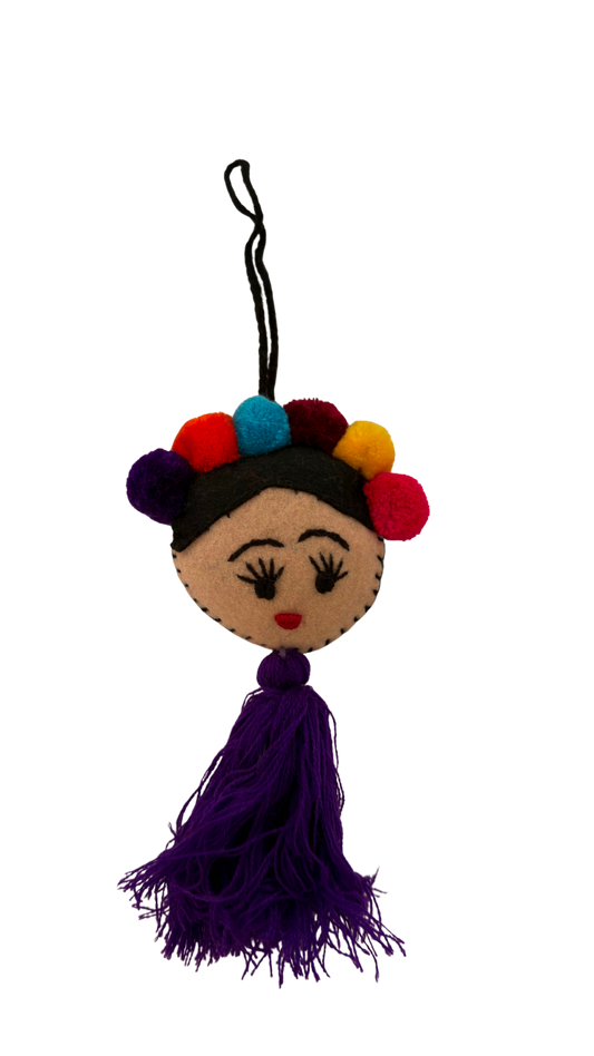 Frida Kahlo Purple Pendant