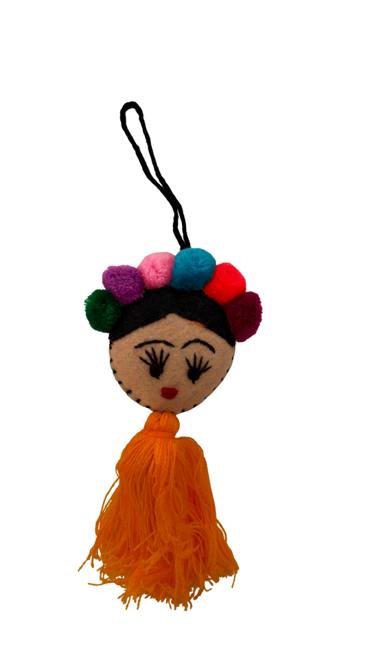 Frida Kahlo Orange Pendant