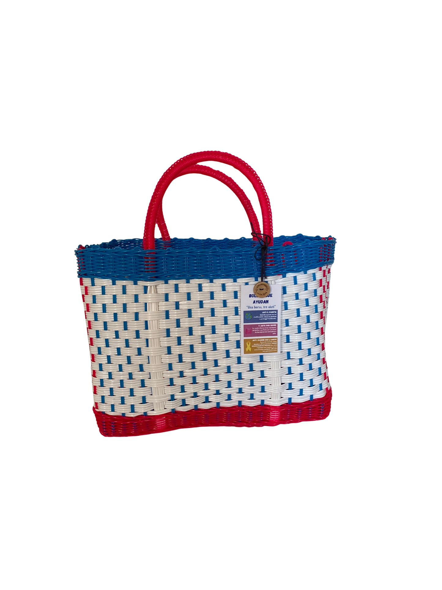 Large Bag White Red and Blue